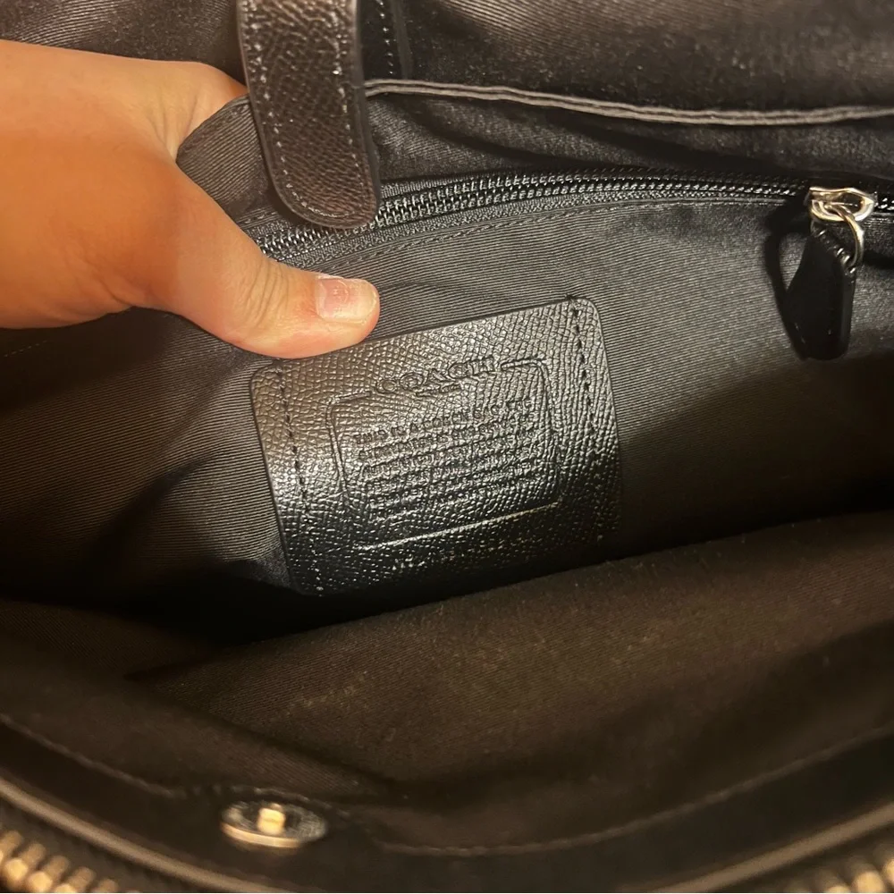 Coach Black Leather Briefcase for Men